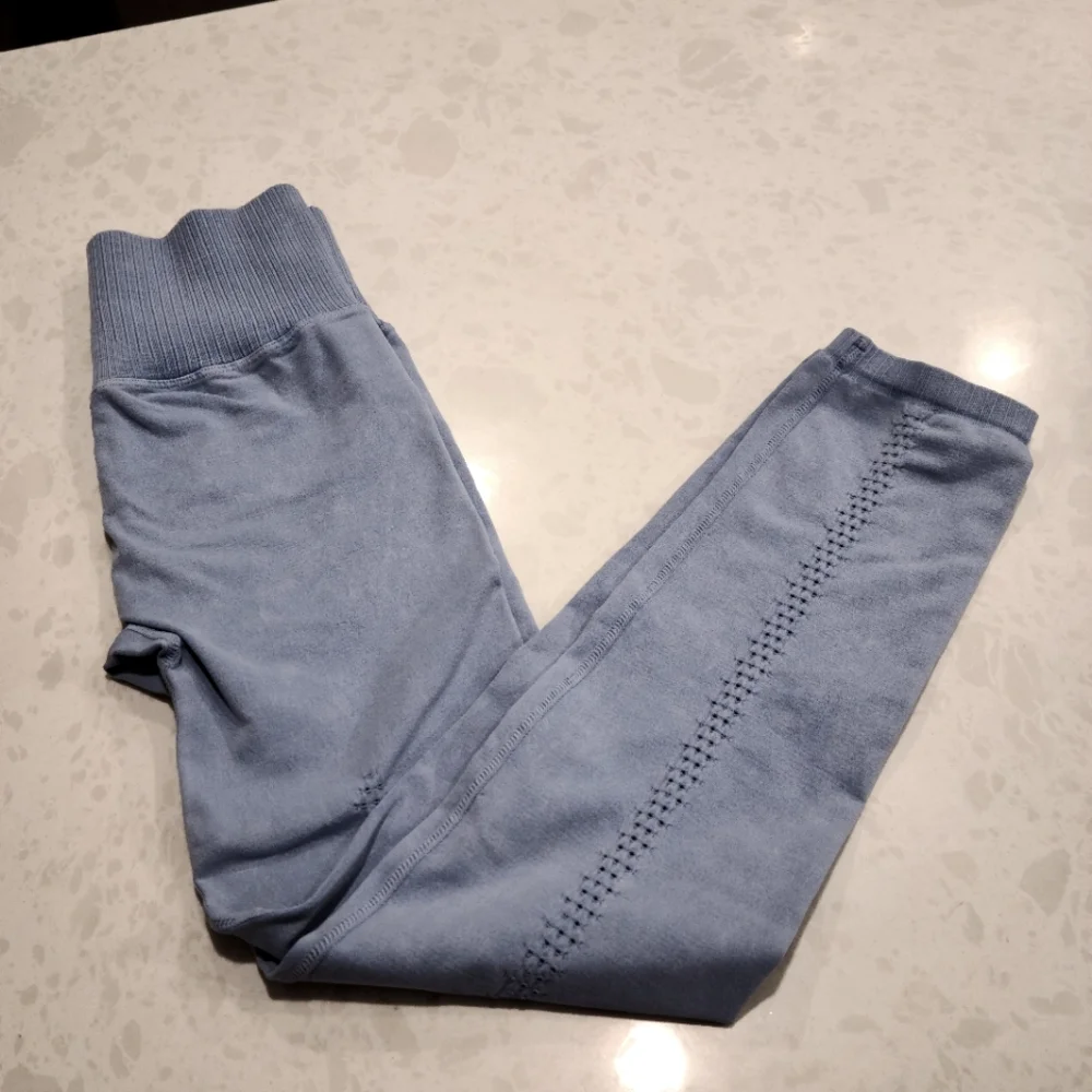 NEW Free People Movement Good Karma Leggings in Light Blue / Clear Breeze - M/L - Picture 4 of 10